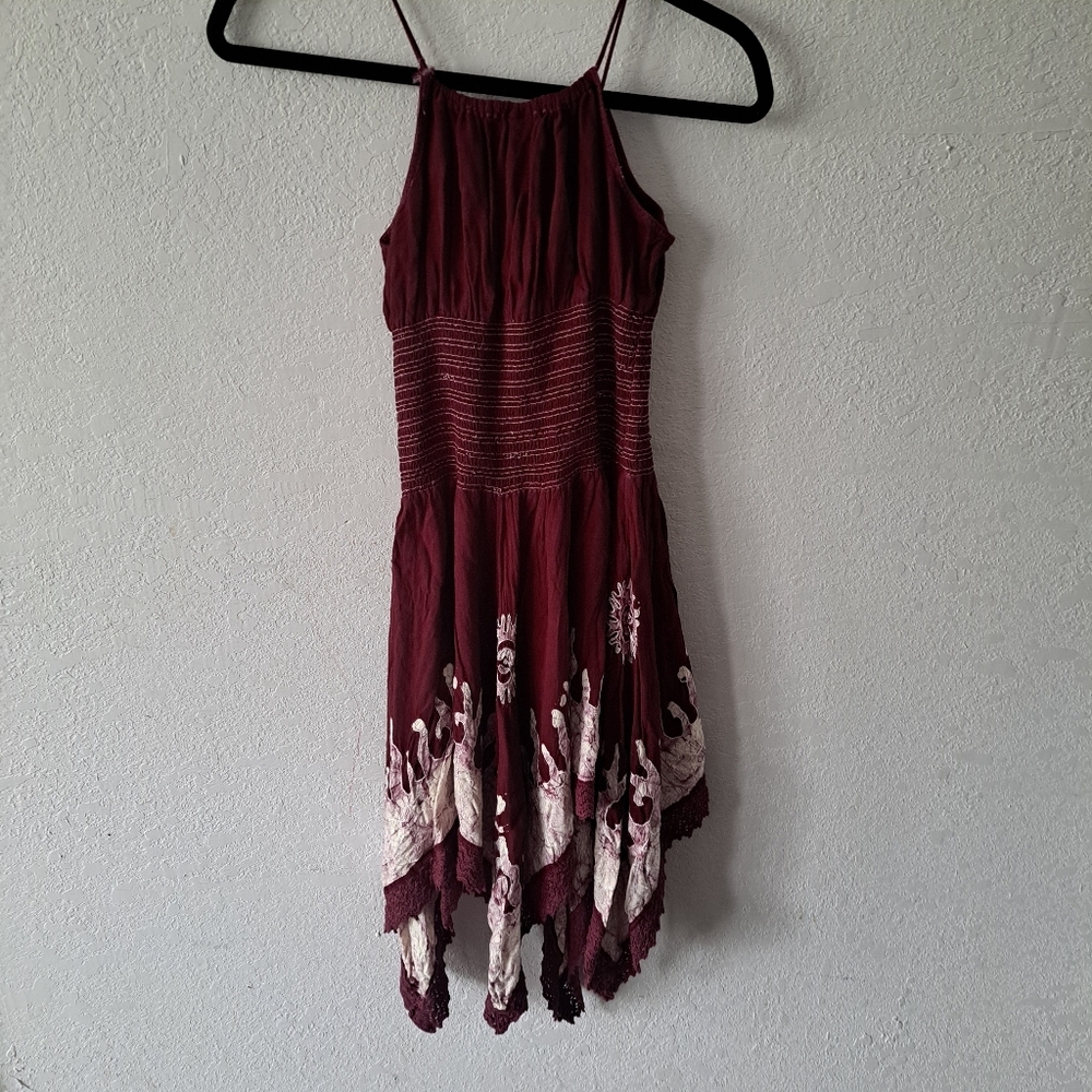 Advance Apparels Burgundy and White Dress - Picture 6 of 6